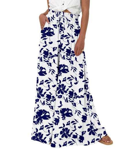 Women High Waist Wide Leg Palazzo Pants with Pockets