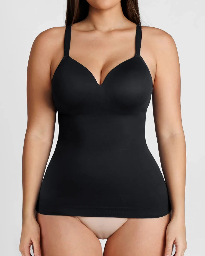 Women's Shaping Bodysuit Tank with Built-In Bra – Slim & Breathable