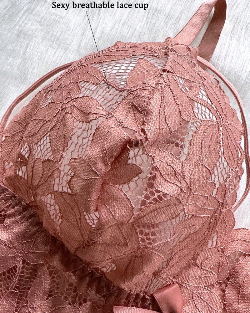 Plus Size Lace Lingerie Set  2-Piece Sexy Sleepwear