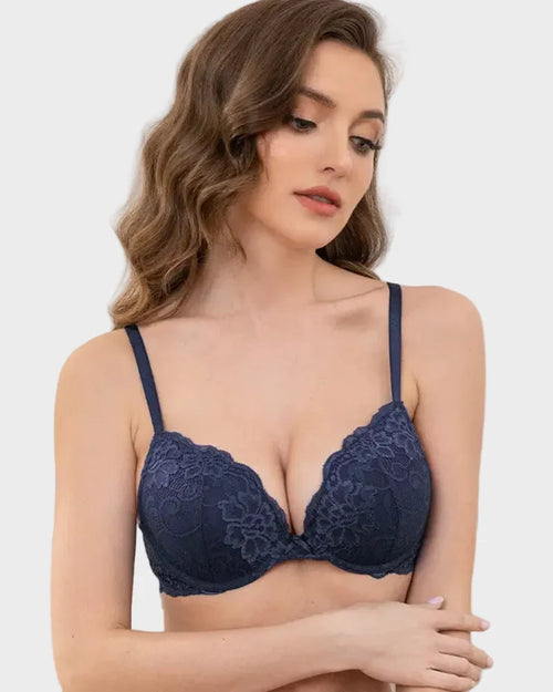 Full Coverage Floral Lace Support T-Shirt Bra