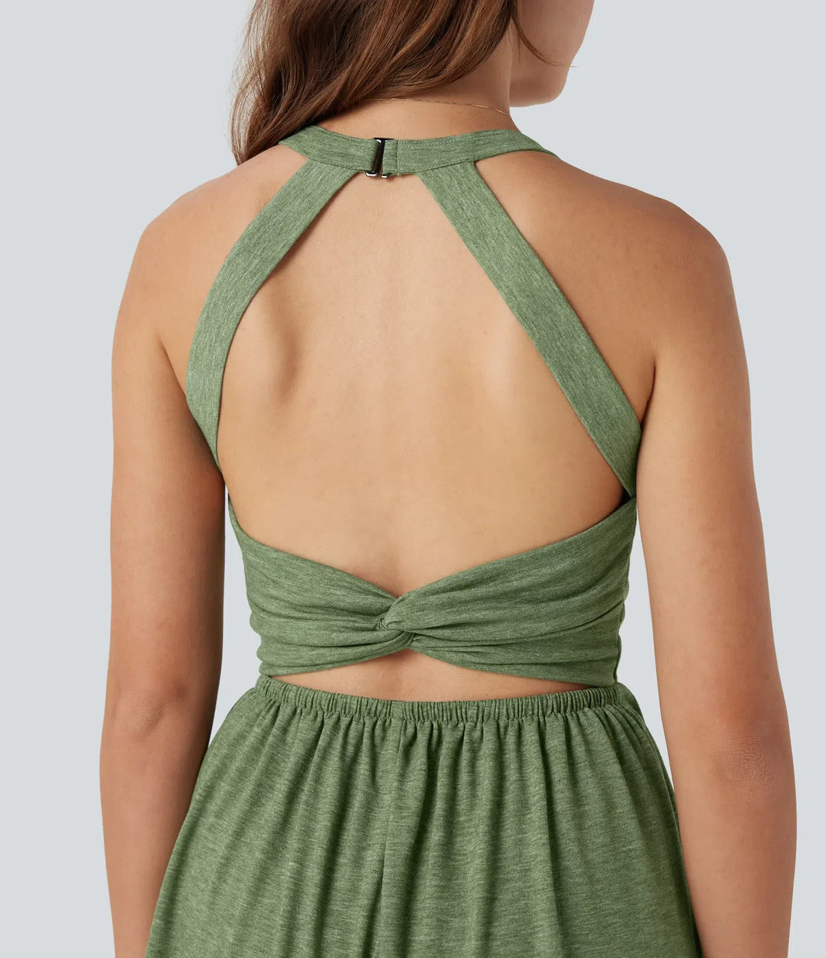 Backless Twisted Side Pocket 2-in-1 Resort Romper-Easy Peezy Edition