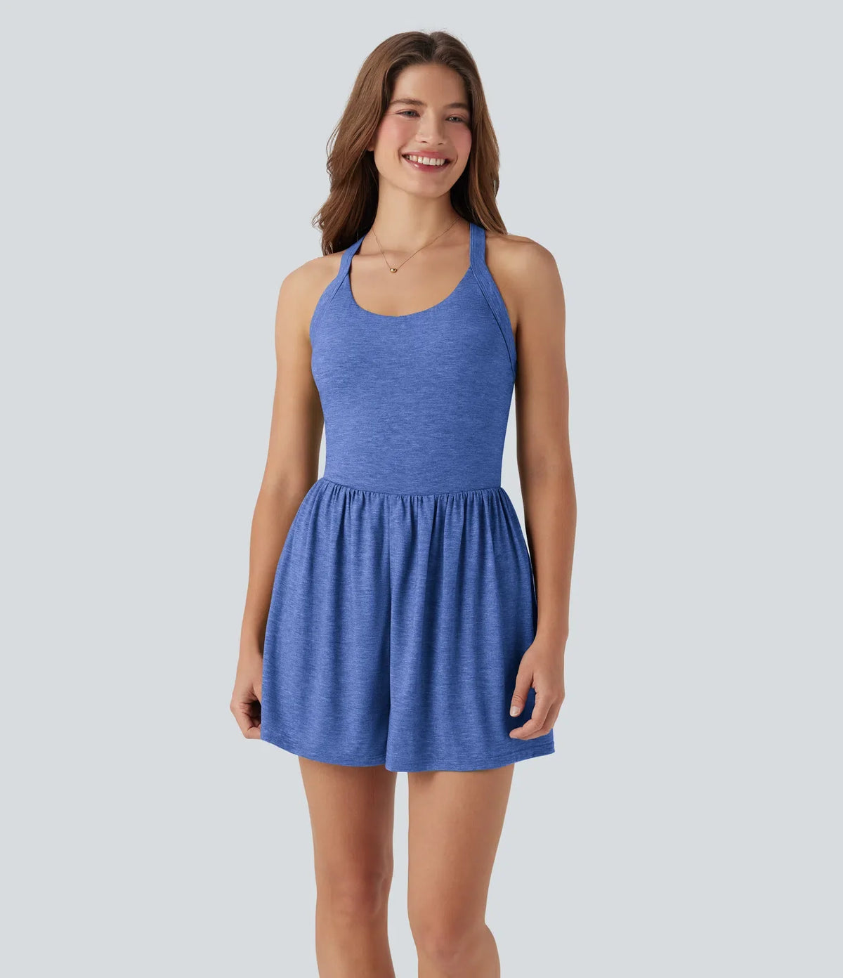 Backless Twisted Side Pocket 2-in-1 Resort Romper-Easy Peezy Edition