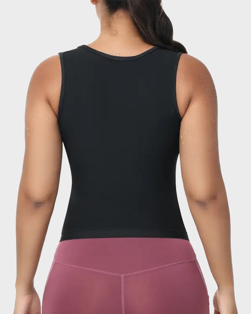 Adjustable Zip-Up Sauna Sweat Waist Trainer Vest