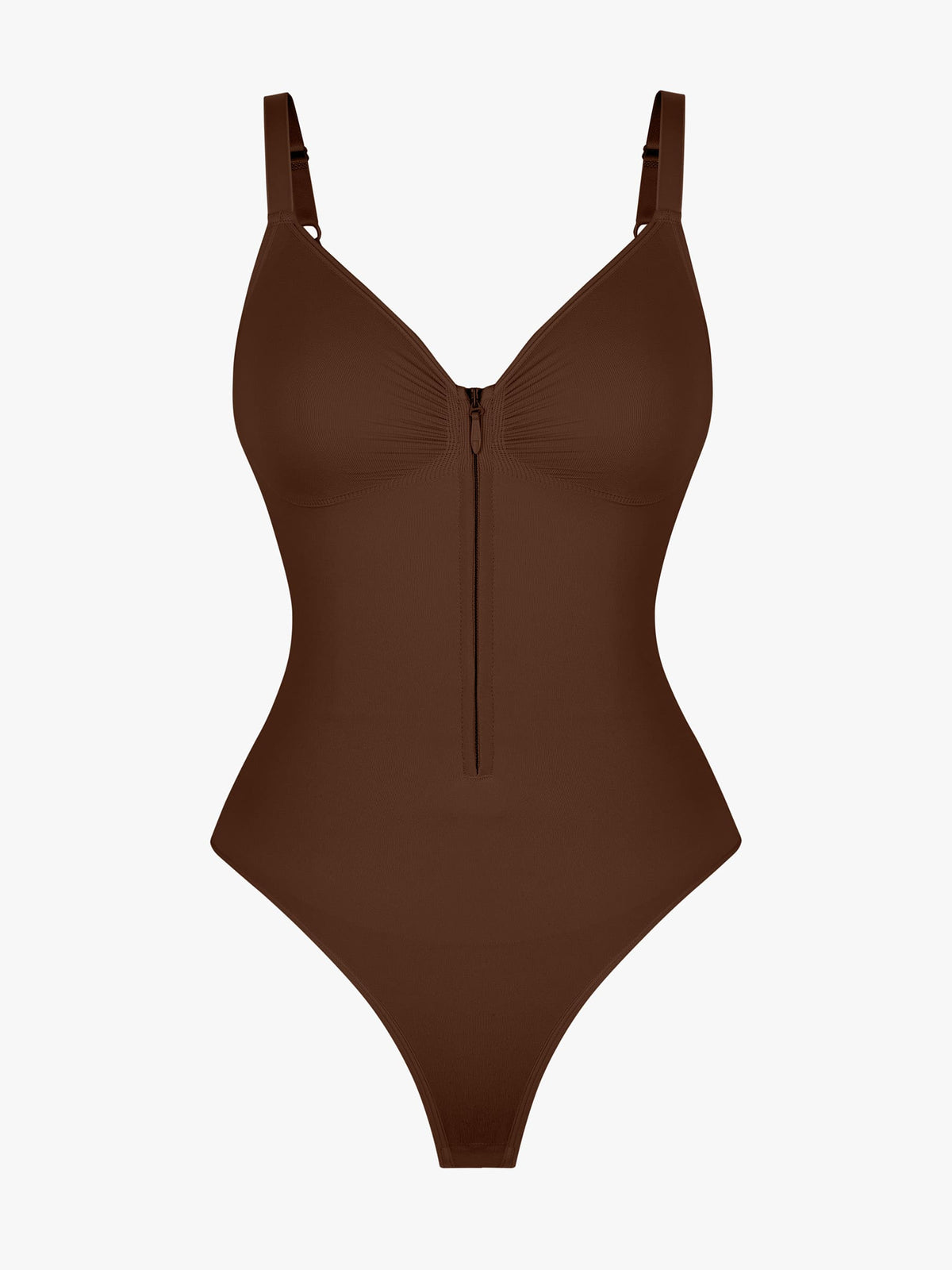 Shape-curve Tummy Control Seamless Zipper Shaping Bodysuit