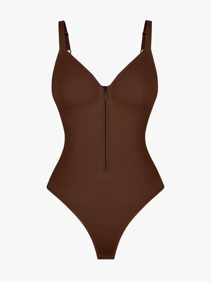 Shape-curve Tummy Control Seamless Zipper Shaping Bodysuit