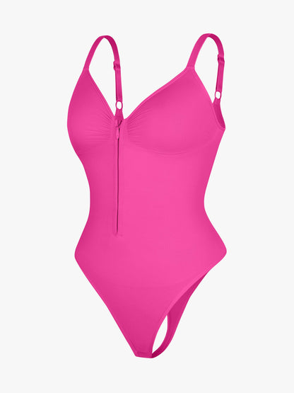 Shape-curve Tummy Control Seamless Zipper Shaping Bodysuit