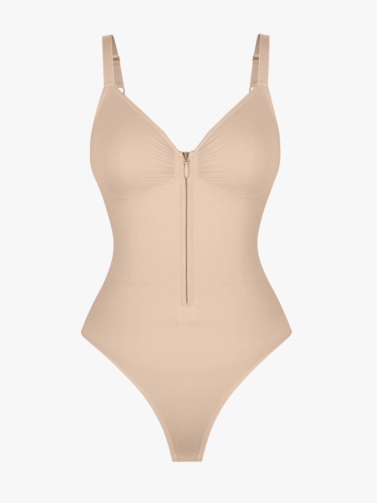 Shape-curve Tummy Control Seamless Zipper Shaping Bodysuit