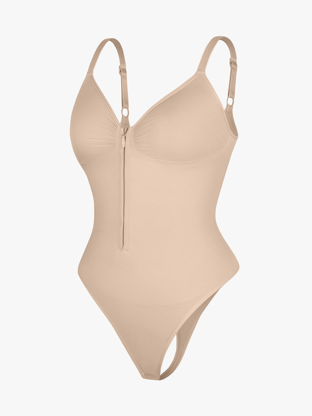 Shape-curve Tummy Control Seamless Zipper Shaping Bodysuit