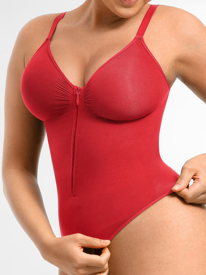 Shape-curve Tummy Control Seamless Zipper Shaping Bodysuit