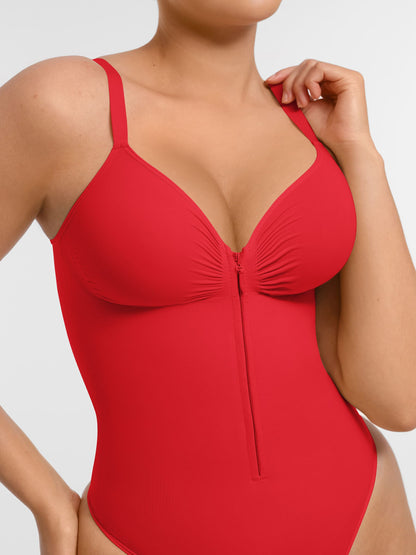 Shape-curve Tummy Control Seamless Zipper Shaping Bodysuit