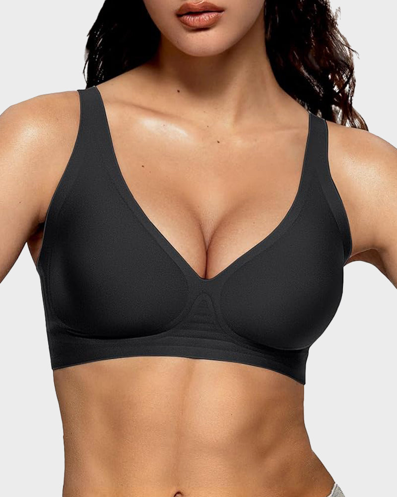 Deep V Seamless Wireless Push-Up Bra