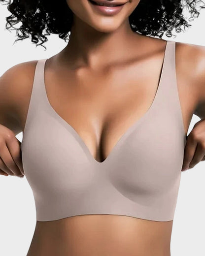 Deep V Seamless Wireless Push-Up Bra