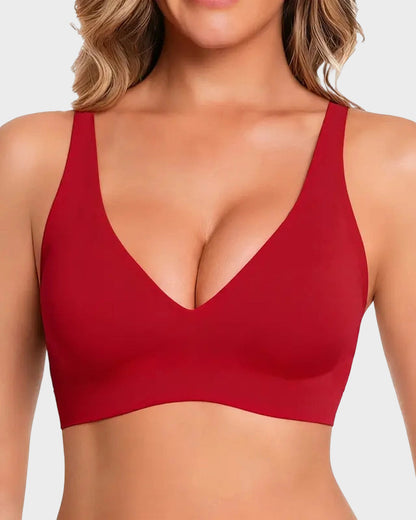 Deep V Seamless Wireless Push-Up Bra
