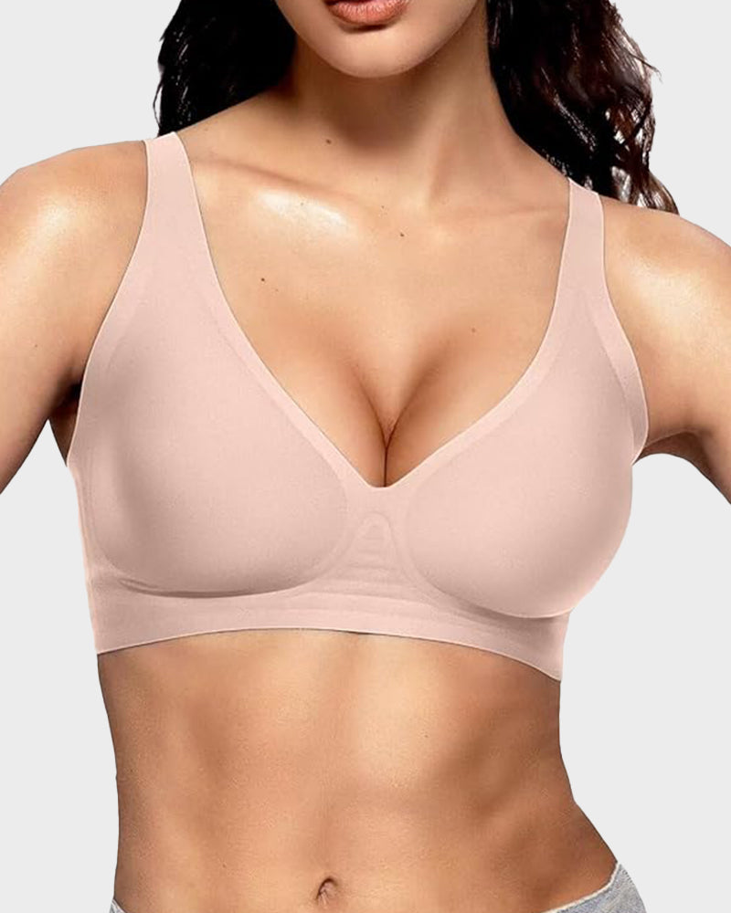 Deep V Seamless Wireless Push-Up Bra