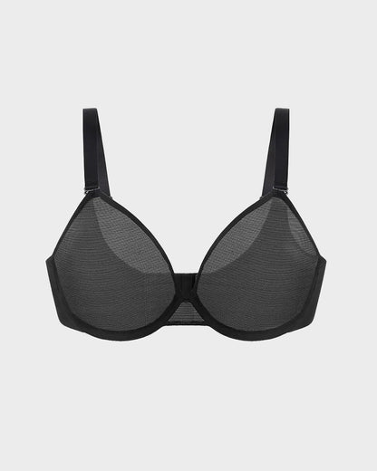 Air Light Plus Size Mesh Underwire Minimizer Bra