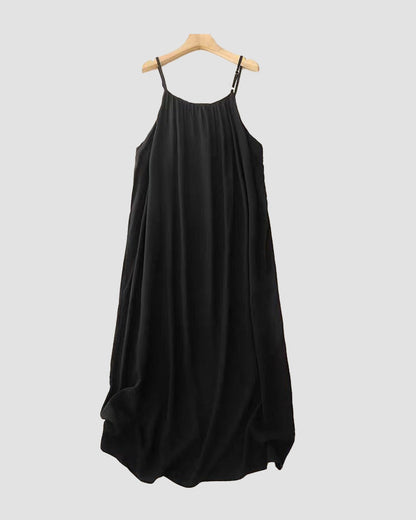 Women’s Chic Solid Color Backless Cami Dress