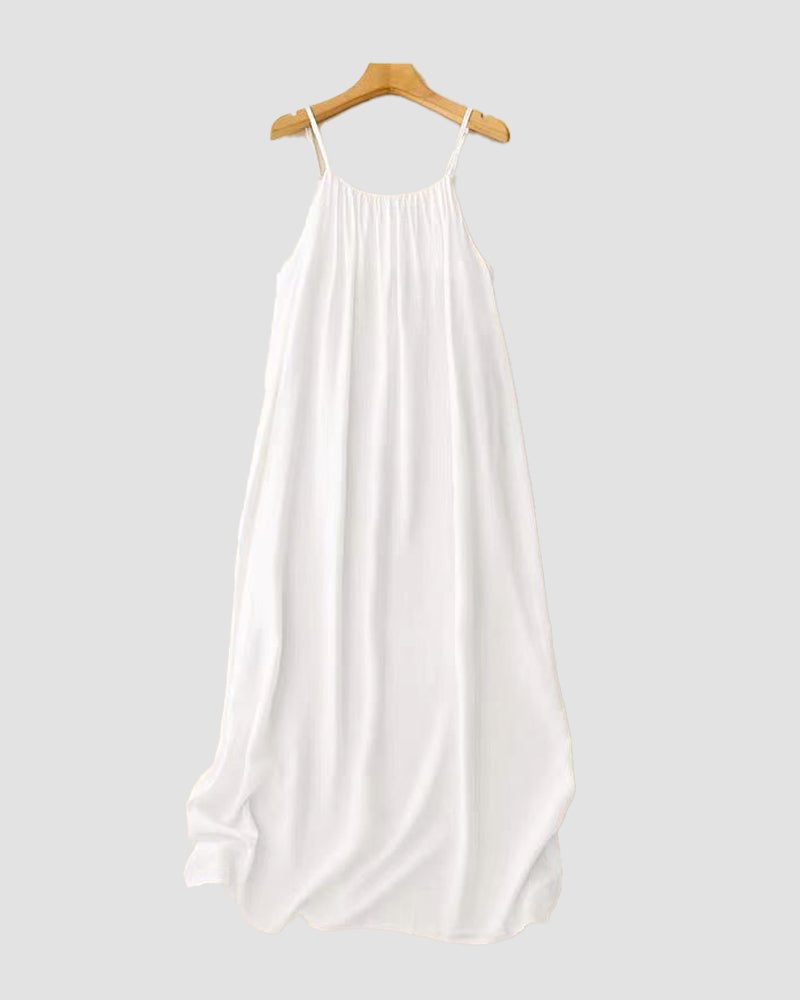 Women’s Chic Solid Color Backless Cami Dress