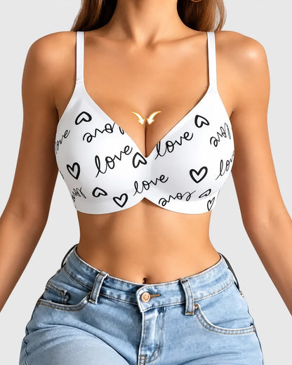 4-Pack Deep V Wireless Push Up Jelly Bra
