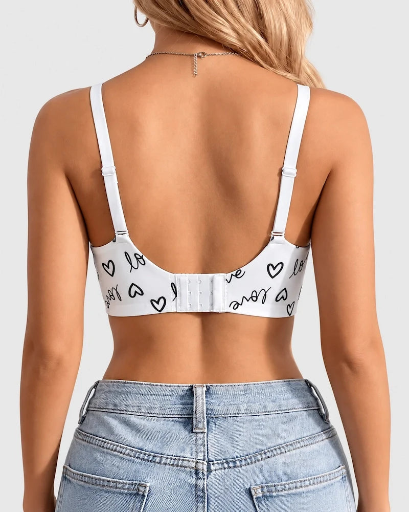 4-Pack Deep V Wireless Push Up Jelly Bra
