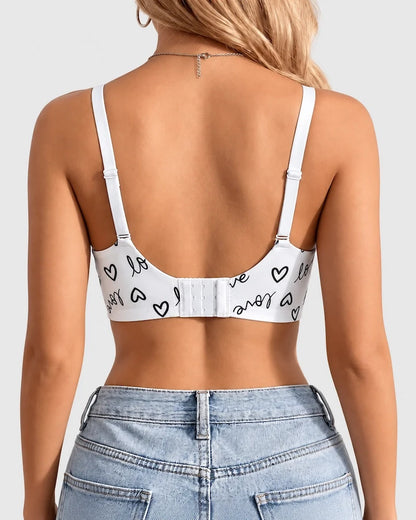 4-Pack Deep V Wireless Push Up Jelly Bra