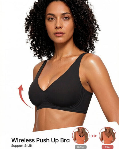Deep V Seamless Wireless Push-Up Bra