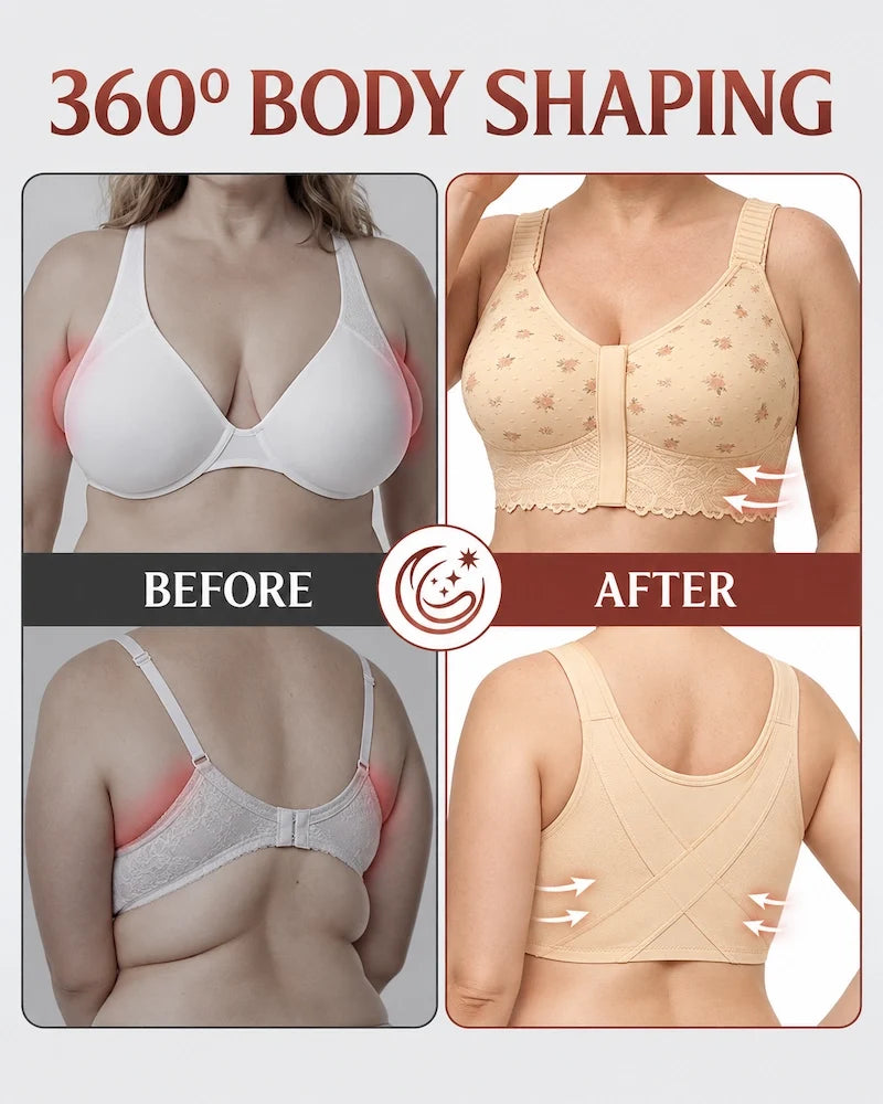 Custom-Lift & Soft Cotton Back Support Bra