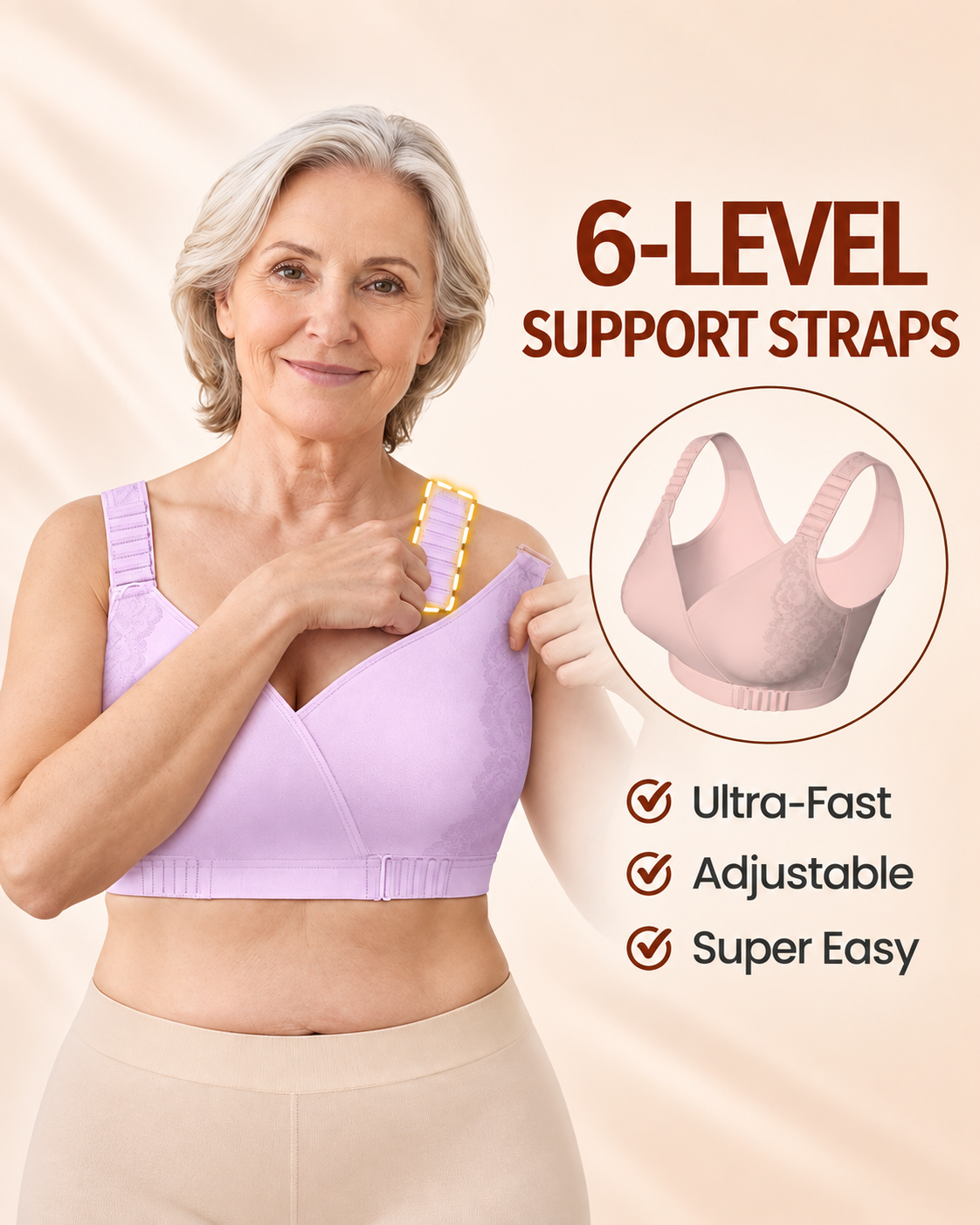 Shapecurve Front-Cross Wrap Bra – Maximum Comfort and Support