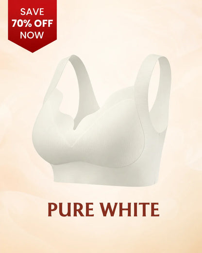 Seamless Wire-Free Push-Up Bra with Full Coverage Support