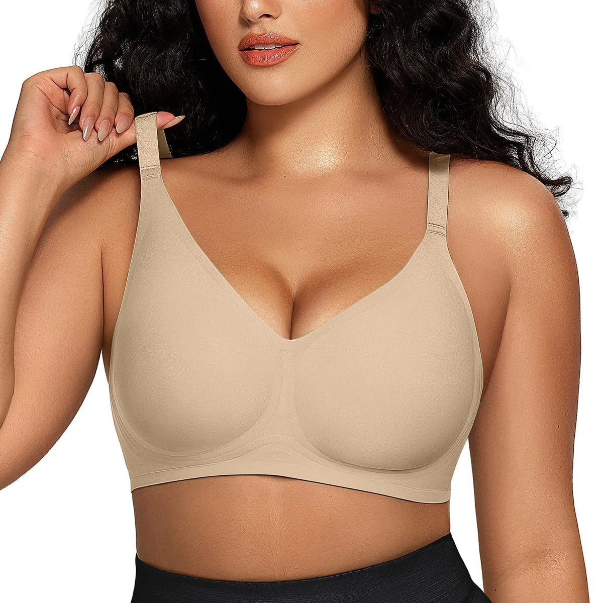 Seamless Deep V Push-Up Wireless Bra For Women