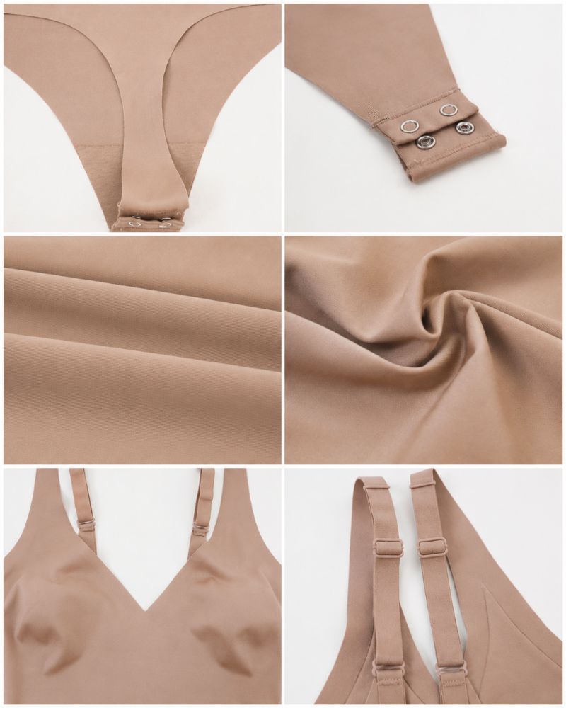 Wireless Plunge Sculpting Thong Bodysuit