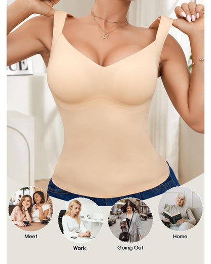 Molded Cup Seamless Tummy Control Tank Top