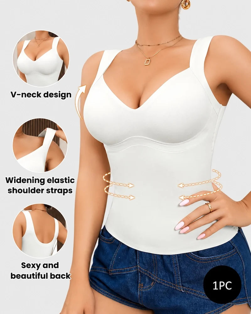 Molded Cup Seamless Tummy Control Tank Top